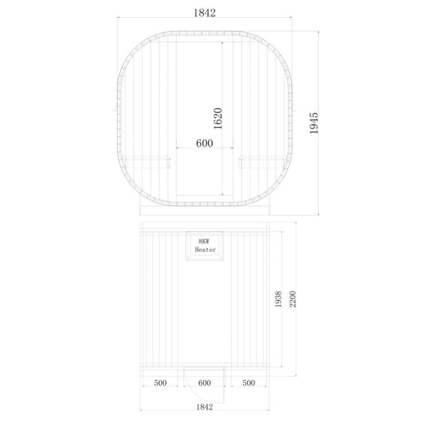 Outdoor-Sauna CUBE XL