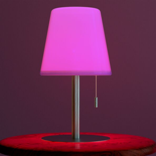 LED-Outdoor-Akku-Tischleuchte, einbeinig