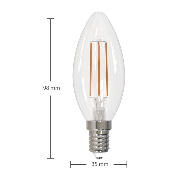 LED Retro-Leuchtmittel Kerze E14, 10er Set