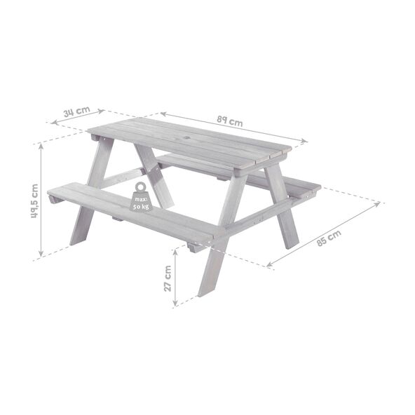 Outdoor-Kinder-Sitzgruppe Picknick for 4