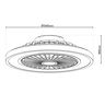 LED-Deckenleuchte Arioso mit Ventilator