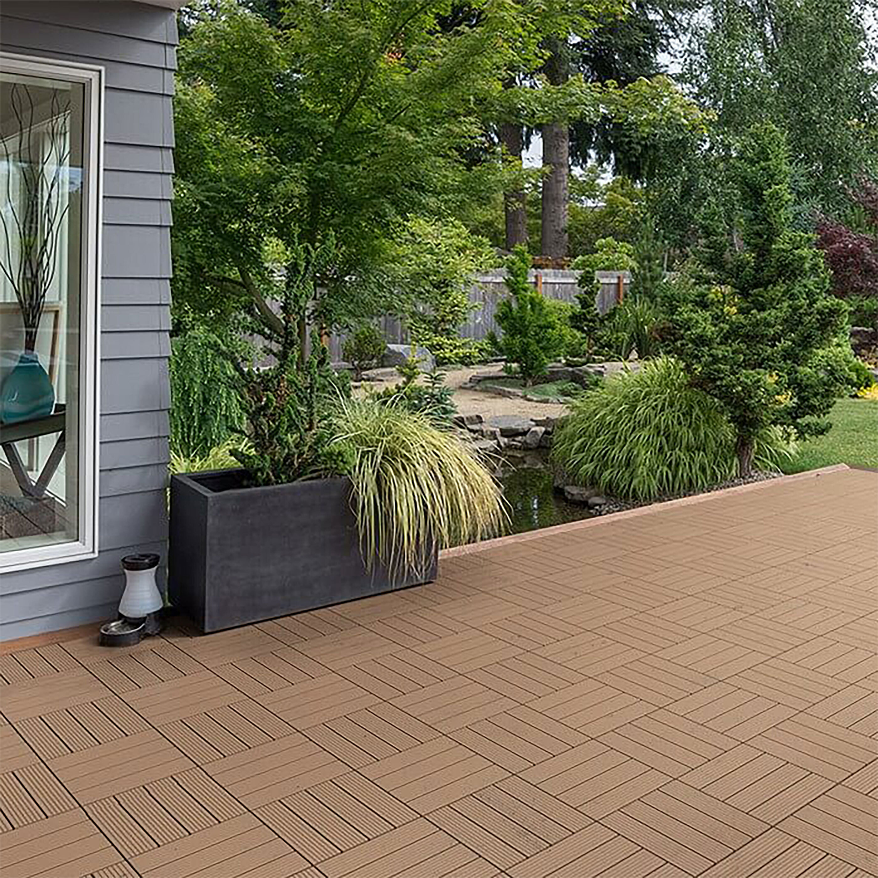 WPCHolzfliesen BAVARO Teak von Home Deluxe
