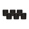 Duftkerze ESSENTIALS pure black, 6er Set