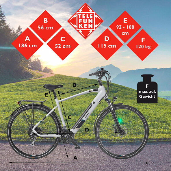 Trekking E-Bike Expedition XC941, kreide
