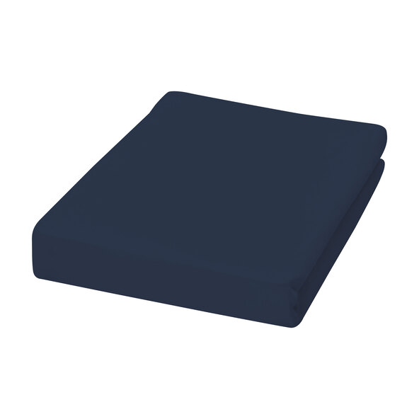 Jersey Spannbetttuch, 90-100 x 200 cm, marine