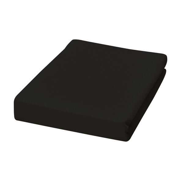 Jersey Spannbetttuch, 90-100 x 200 cm, schwarz