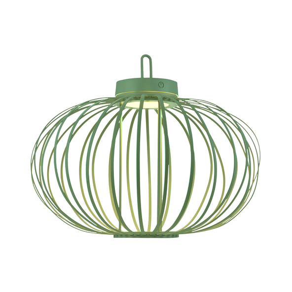LED-Akku-Tisch- und Bodenleuchte Korga, grün, ⌀ 46 cm