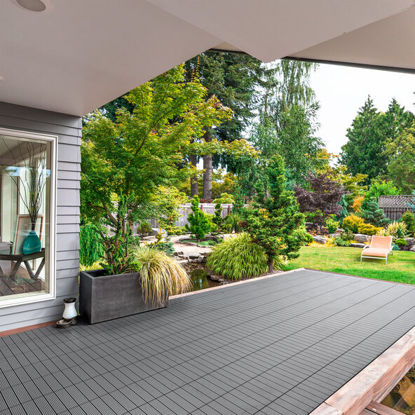WPC-Holzfliesen BAVARO, 3m²-Paket, anthrazit