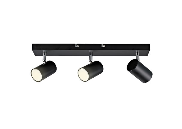 LED-Deckenstrahler 3er Spot, inkl. 3x GU10, schwarz