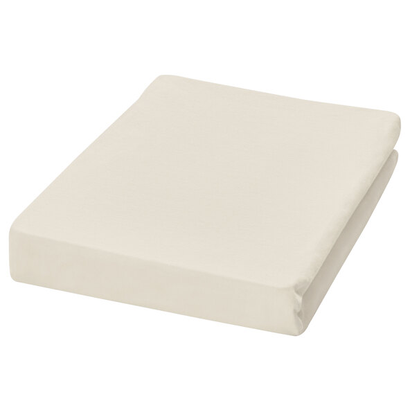 Jersey Spannbetttuch 90-100 x 200 cm, creme