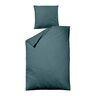 Bettwäsche Jacquard-Feinbiber 135/200 + 80/80 cm, Wabe petrol