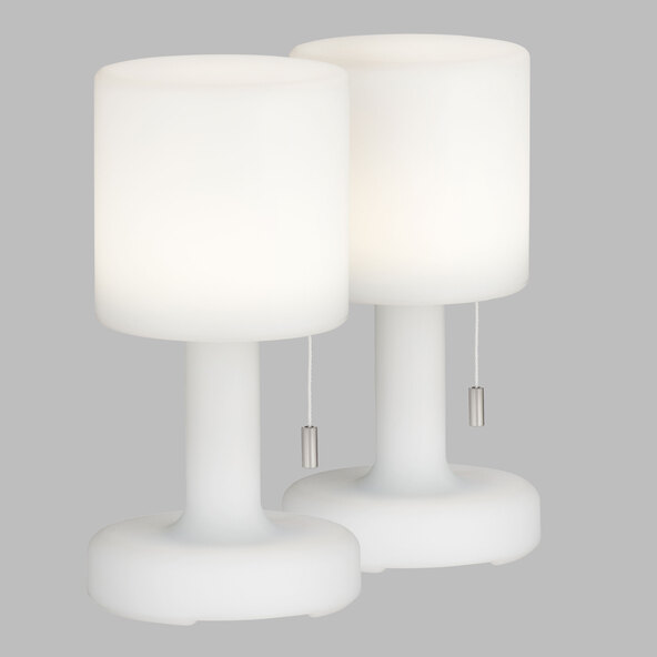 LED-Akku-Tischleuchte Termoli, 2er Set