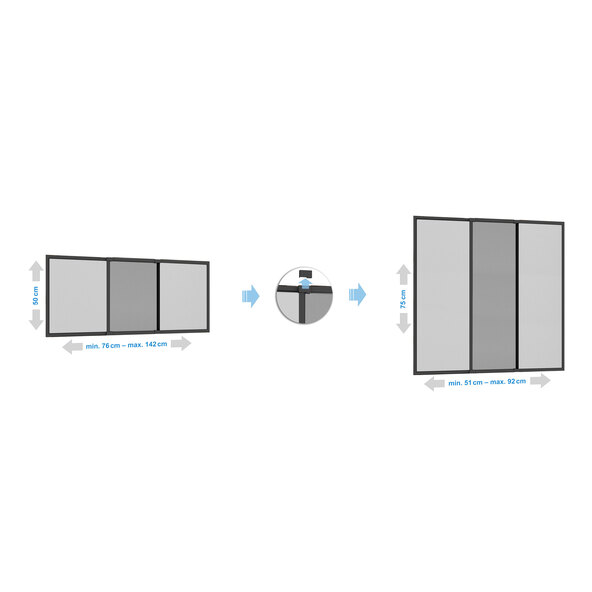 Alu-Schiebefenster COMFY SLIDE, 50 x 75 cm, anthrazit