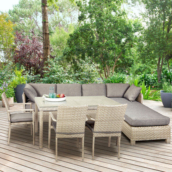 Polyrattan GartenmöbelSet inkl. Polster ALDI