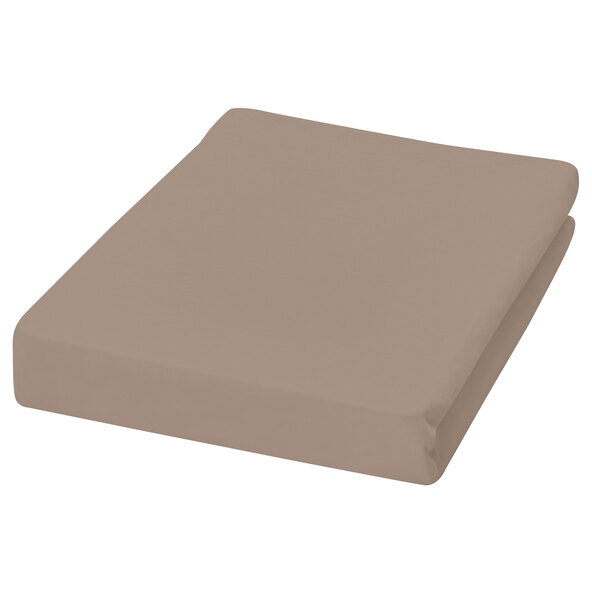 Jersey Spannbetttuch 90-100 x 200 cm, beige
