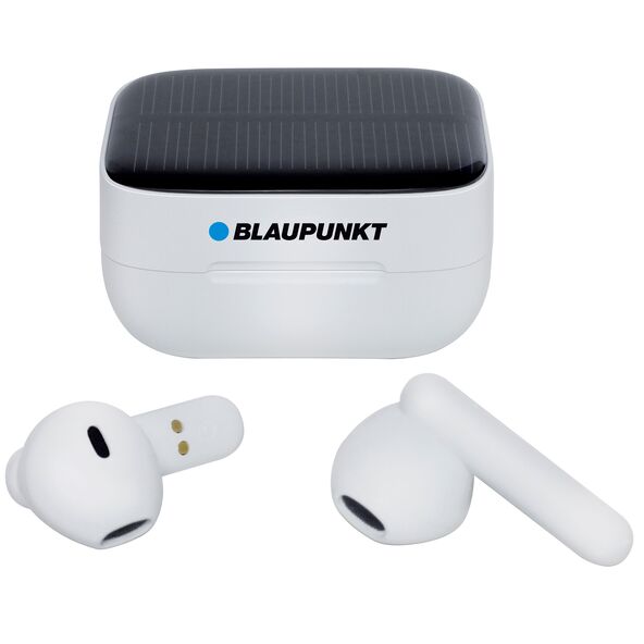 In Ear Kopfhörer mit Solar-Ladeschale TWS 40, weiß