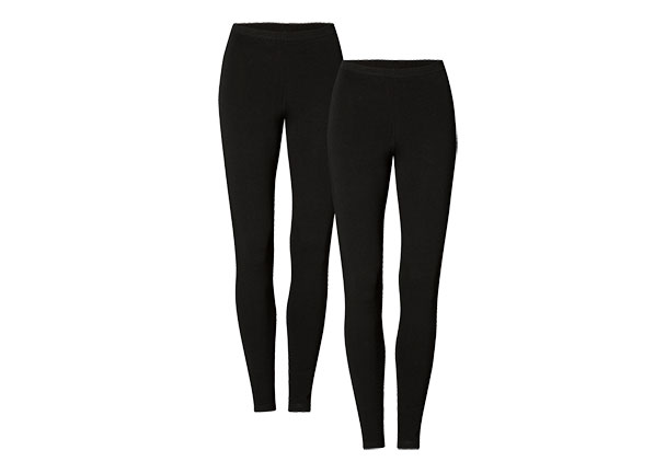 Leggings, lang, 2er Set, schwarz, 36/38