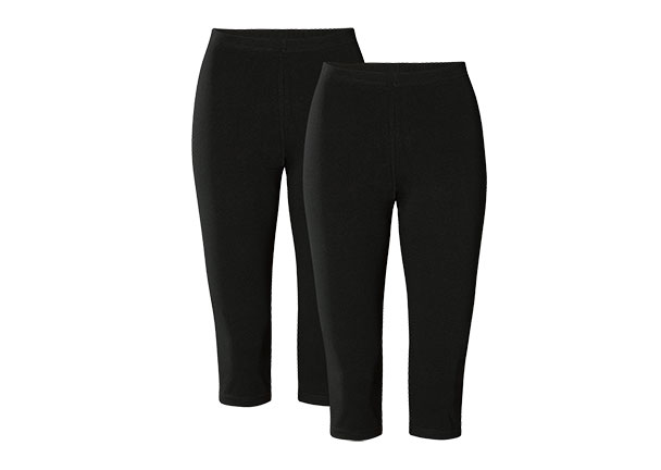 Caprihose, 2er Set, schwarz, 48/50