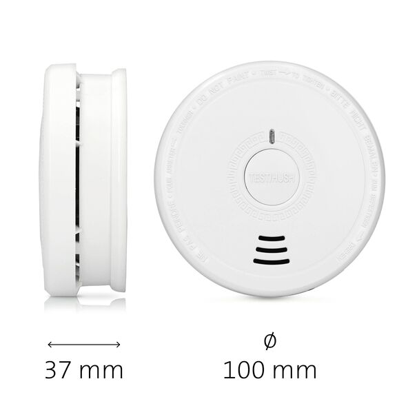 Rauchmelder SA20 mit 1 Jahresbatterie,  weiß, 3er Set