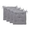 Sitzkissen Darco, 40 x 40 cm, 4er Set, silber