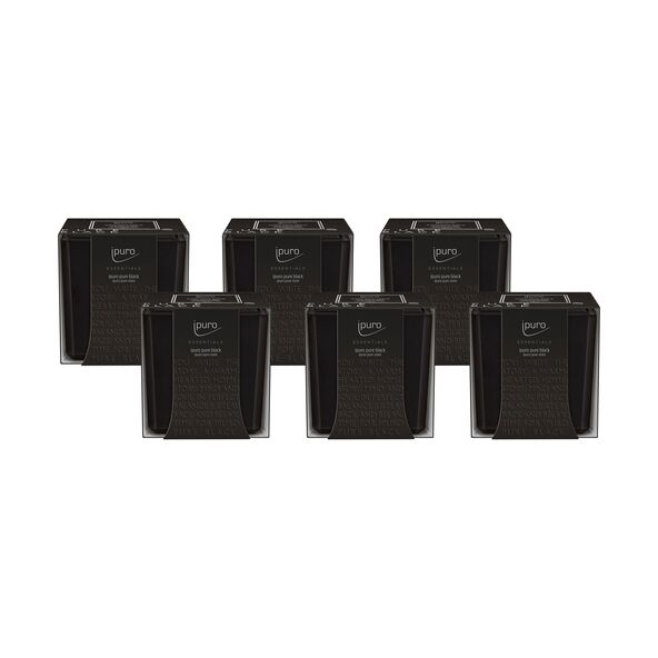 Duftkerze ESSENTIALS pure black, 6er Set
