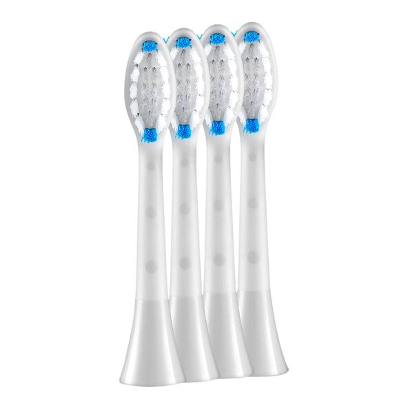 Ersatz-Zahnbürstenköpfe, weiß (mittel), 4er Set