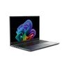 Seitliche Ansicht eines Laptops.