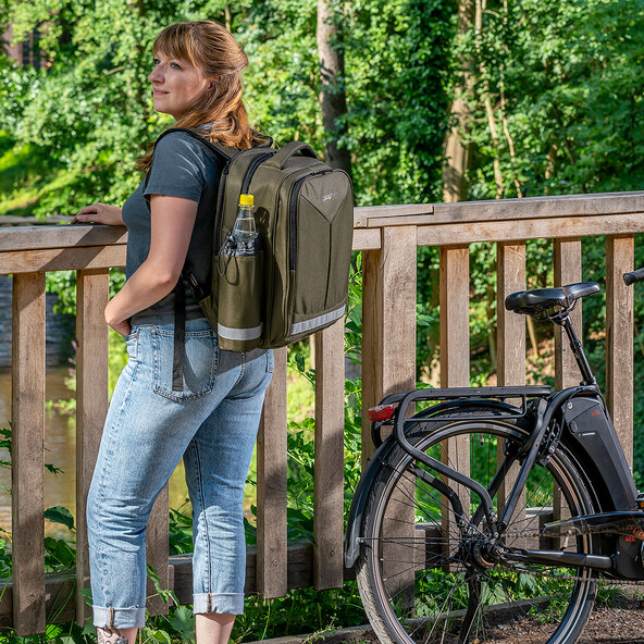 Isolierte Fahrrad-Seitenpacktasche Olive