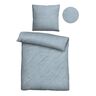 Musselin Bettwäsche 155/220 + 80/80 cm, taubenblau