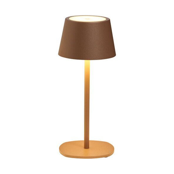 3 in 1 LED-Akku-Tischleuchte, braun-metallic