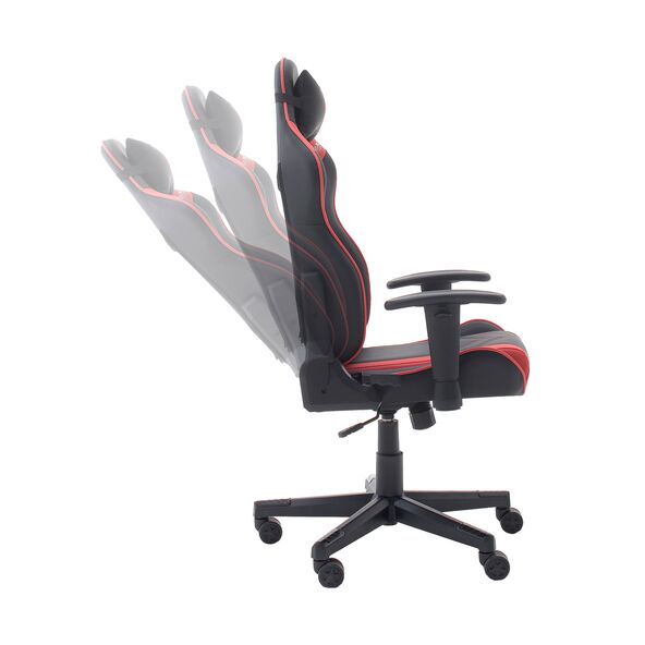 Gaming-Stuhl Chefsessel, schwarz-rot