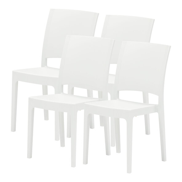 Design-Kunststoffstuhl 4er-Set
