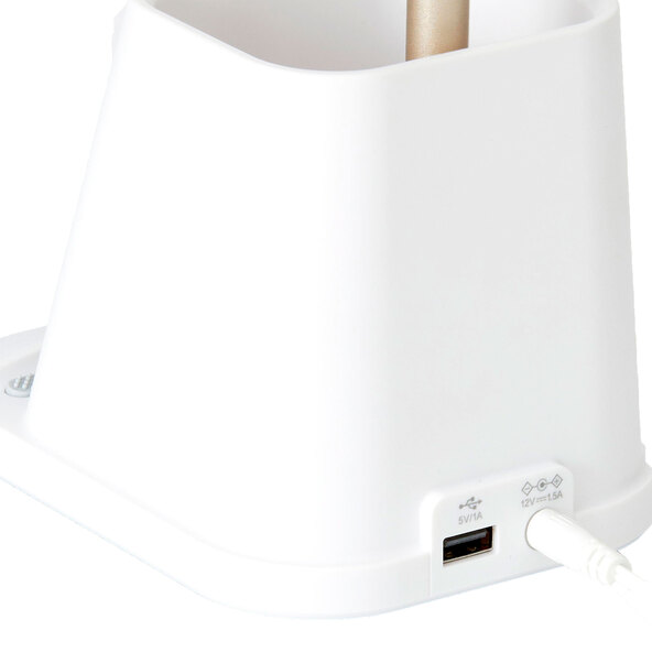 LED-Schreibtischlampe mit Wireless Charging, weiß