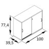 Serie 4000 Aktenschrank 4700, esche grau/weiß matt