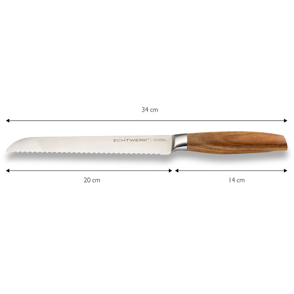 Brotmesser mit Griff aus Akazienholz, classic