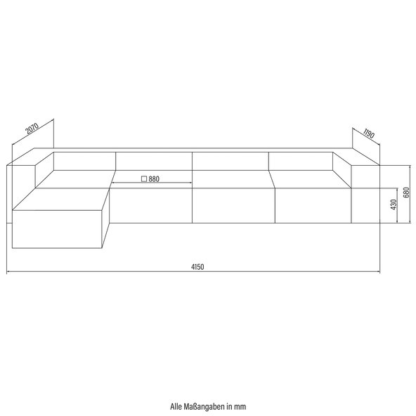 Modulares Sofa Verona XL, beige