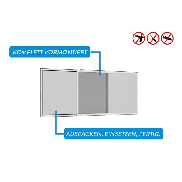 Alu-Schiebefenster COMFY SLIDE, 75 x 100 cm, weiß