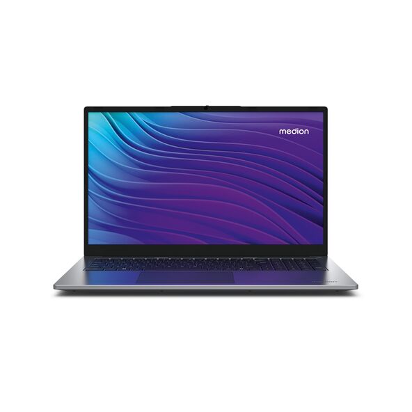 Schlanker, silberner Laptop
