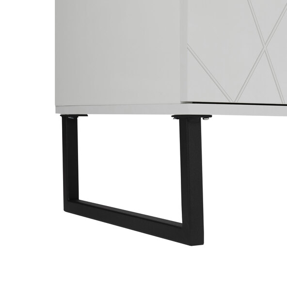 Hochglanz-Vitrine mit 3D-Optik, weiß
