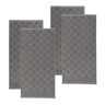 Geo Frottierserie Handtuch, 4er Set, anthrazit