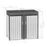 Bepflanzbare Mülltonnenbox Stahl, anthrazit, 2 x 240 l