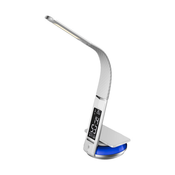 LED-Schreibtischlampe mit Wireless Charging, weiß