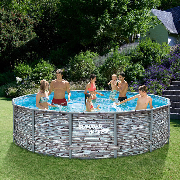 Elite Frame Pool, Stone, Ø 427 cm
