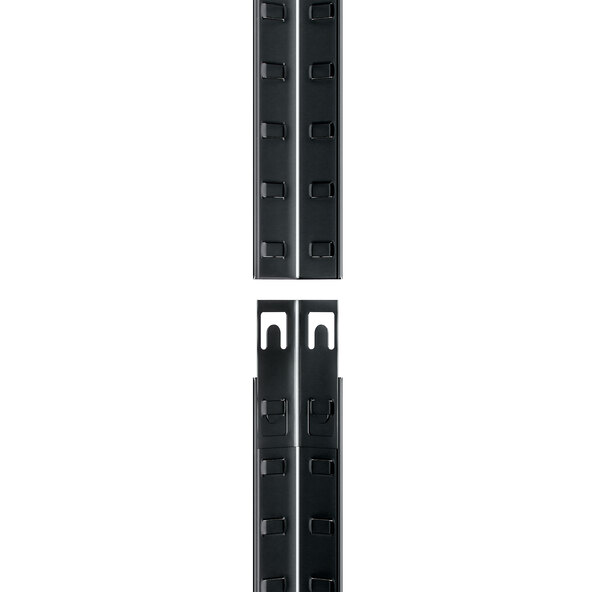 Schwerlast-Eckregal Premium, 6 Böden, schwarz
