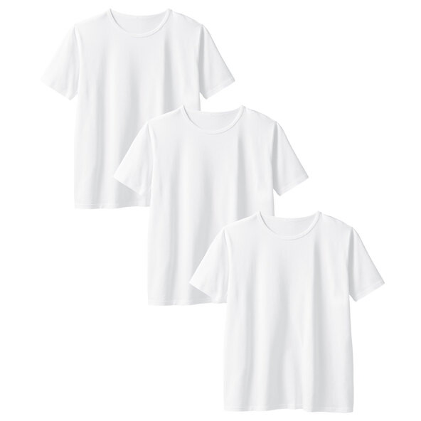 T-Shirts, weiß, L, 3er Set