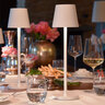 LED-Akku-Tischlampe Dinner Light classic, weiß