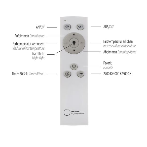 Quadratische LED-Deckenleuchte Edging Smart, größer als die Produktbeschreibung angibt (45 x 45 cm), mit weißem Rahmen und flächiger, heller Ausleuchtung.