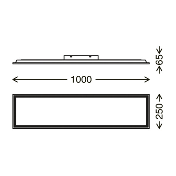 WiFi-LED-Deckenleuchte, rechteckig