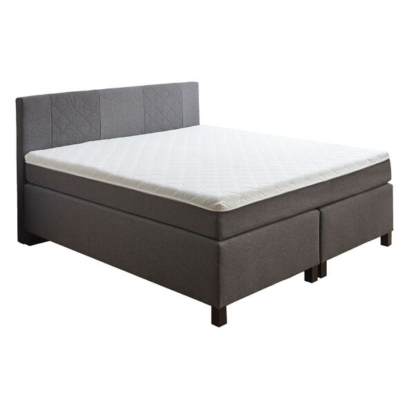 Boxspringbett Basic, grau, 140 x 200 cm