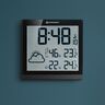 LCD Wetter-Wanduhr ClimaTemp JC, schwarz